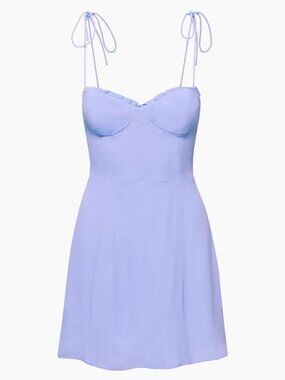 Aritzia Wilfred Fable Dress Bustier Pebble Soft Iris Size 4